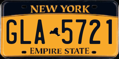 NY license plate GLA5721