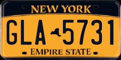 NY license plate GLA5731