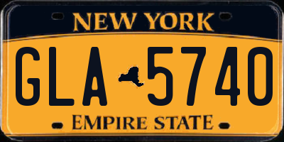 NY license plate GLA5740