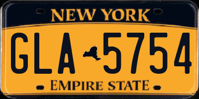NY license plate GLA5754