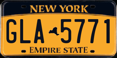 NY license plate GLA5771