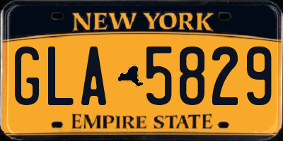 NY license plate GLA5829
