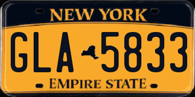 NY license plate GLA5833