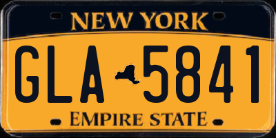 NY license plate GLA5841