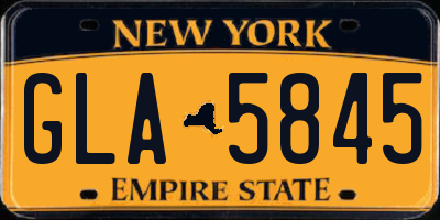 NY license plate GLA5845