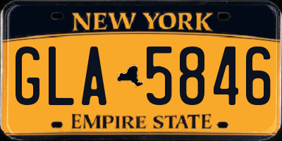 NY license plate GLA5846