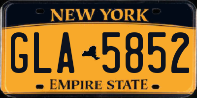 NY license plate GLA5852