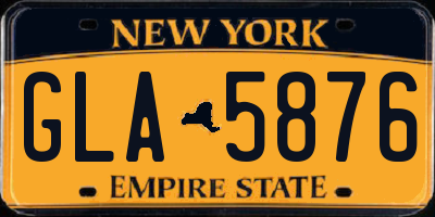 NY license plate GLA5876