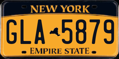 NY license plate GLA5879