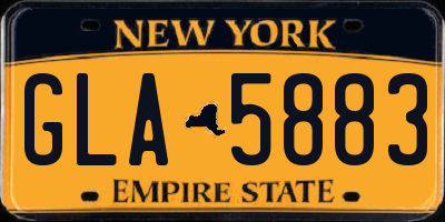 NY license plate GLA5883