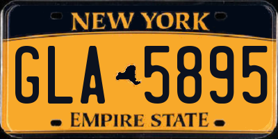 NY license plate GLA5895
