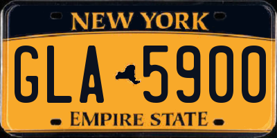 NY license plate GLA5900
