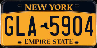 NY license plate GLA5904