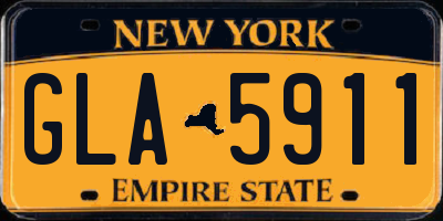 NY license plate GLA5911