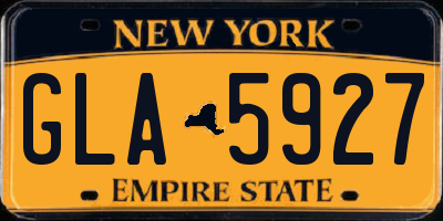 NY license plate GLA5927