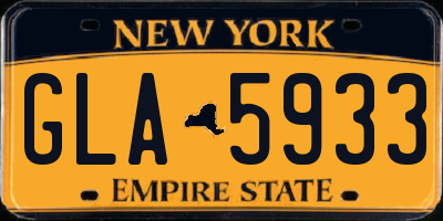 NY license plate GLA5933