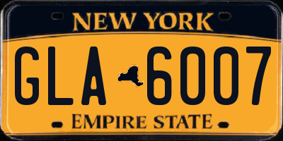 NY license plate GLA6007