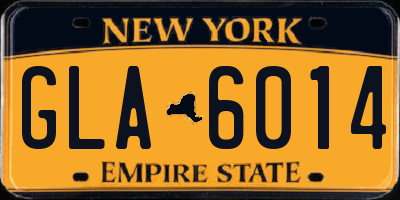 NY license plate GLA6014