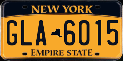 NY license plate GLA6015