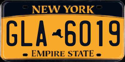 NY license plate GLA6019