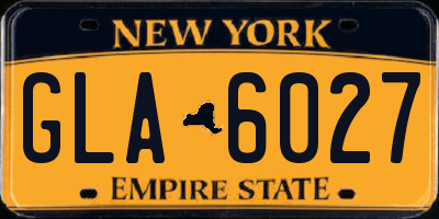 NY license plate GLA6027
