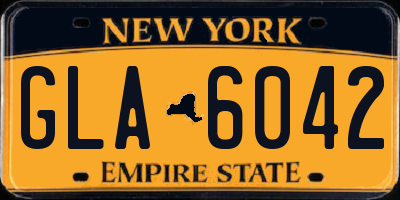 NY license plate GLA6042