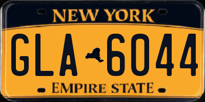 NY license plate GLA6044