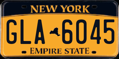 NY license plate GLA6045