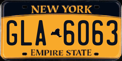 NY license plate GLA6063