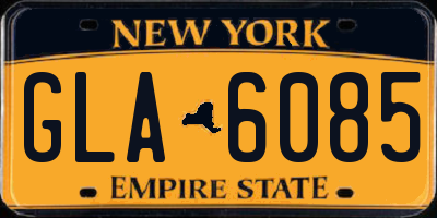 NY license plate GLA6085