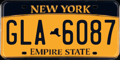 NY license plate GLA6087