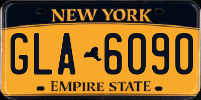 NY license plate GLA6090