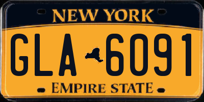 NY license plate GLA6091