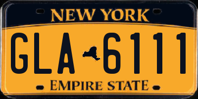 NY license plate GLA6111
