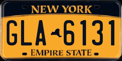 NY license plate GLA6131