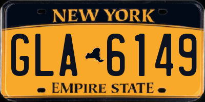 NY license plate GLA6149