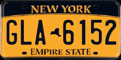 NY license plate GLA6152