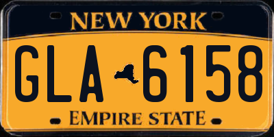NY license plate GLA6158