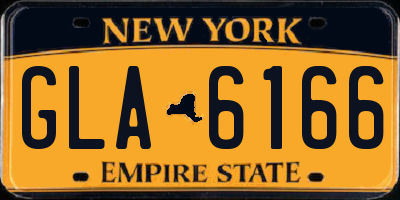 NY license plate GLA6166