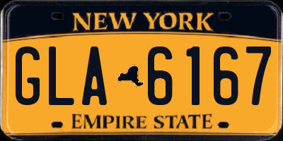 NY license plate GLA6167
