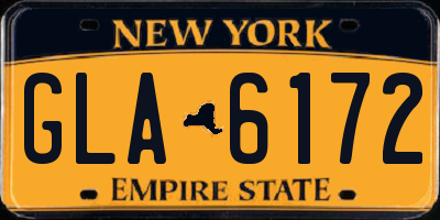 NY license plate GLA6172