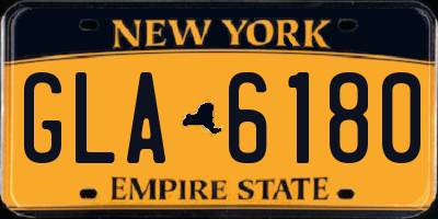 NY license plate GLA6180