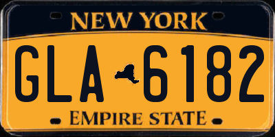 NY license plate GLA6182
