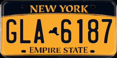 NY license plate GLA6187