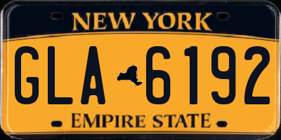 NY license plate GLA6192
