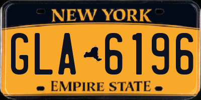 NY license plate GLA6196