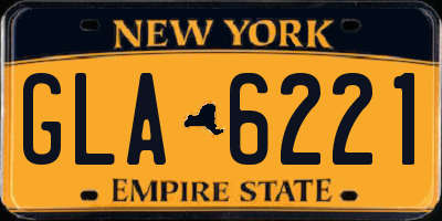 NY license plate GLA6221