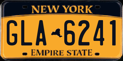 NY license plate GLA6241