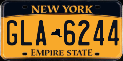 NY license plate GLA6244