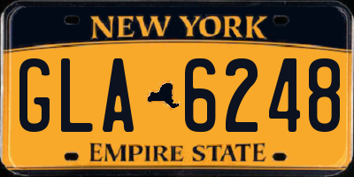 NY license plate GLA6248